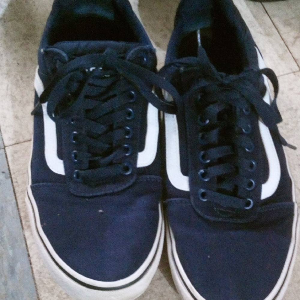 Vans Dark Blue and White Sneakers